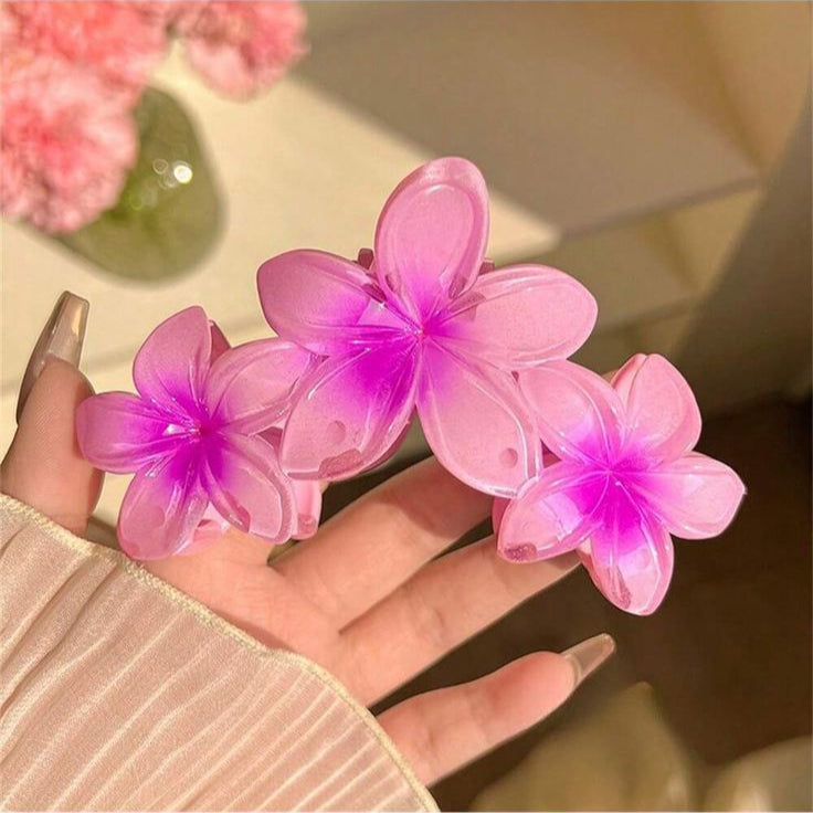 Pince à cheveux Tipanier – Triple fleur élégante